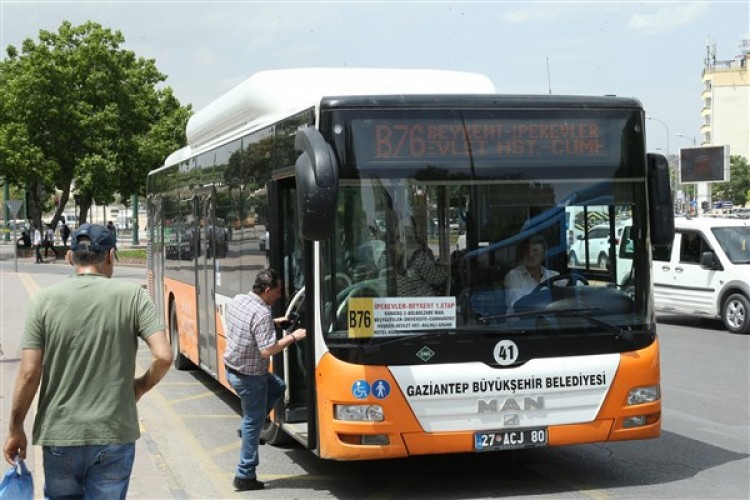 Gaziantep'te 15 Temmuz'da toplu ulaşım ücretsiz olacak