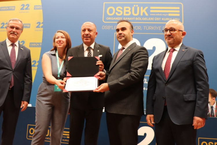 Yeşil OSB belgesi alan OSB'leri tebrik etti