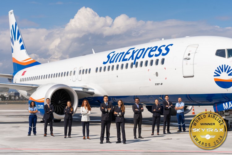SunExpress, bu yıl da 'Avrupa'nın En İyi Tatil Hava Yolu' seçildi