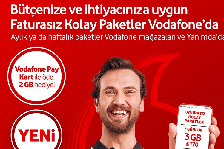 Vodafone'dan faturasız müşterilerin ihtiyacına uygun yeni kolay paketler