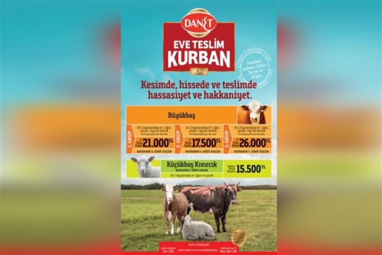 DANET'in 19 yıllık deneyimiyle eve teslim kurban hizmeti