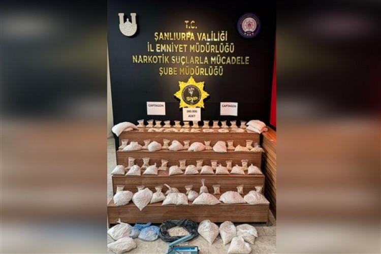 Şanlıurfa'da 380 bin uyuşturucu hap ele geçirildi