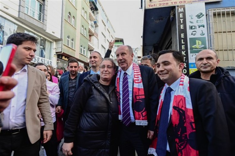 Memleket Partisi Genel Başkanı İnce, Samsun'da esnafı ziyaret etti