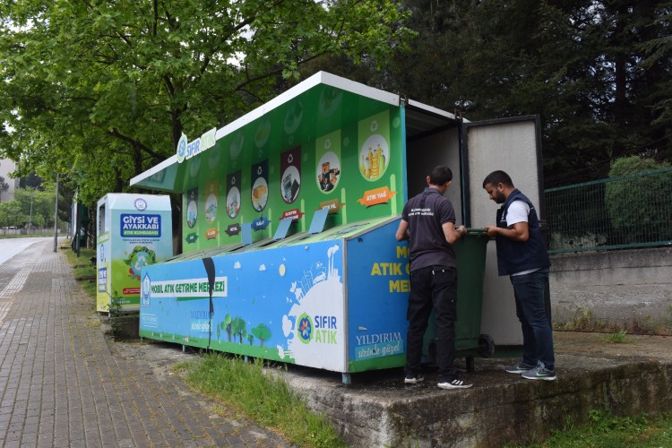 Yıldırım'da 55 noktaya mobil atık getirme merkezi kuruldu
