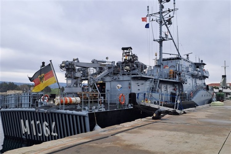FGS GROMITZ mayın avlama gemisi, Çanakkale'ye liman ziyareti gerçekleştirdi