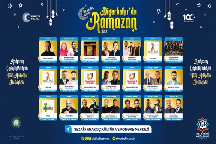 Diyarbakır'da 'Ramazan Ayı Kültür-Sanat Etkinlik Takvimi' belli oldu