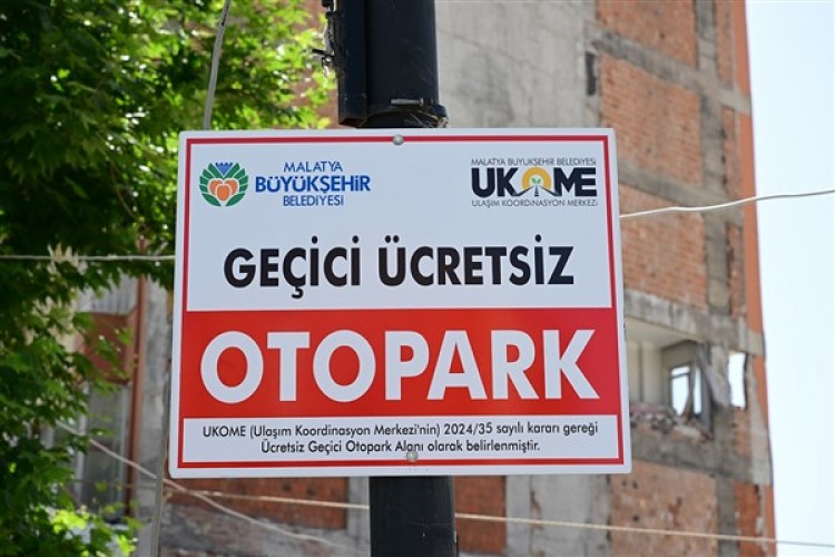 Malatya'da 13 noktada geçici park alanları oluşturuldu