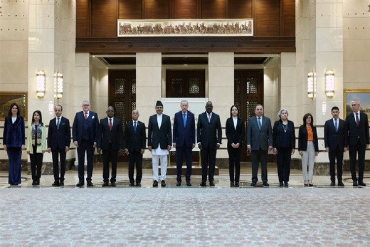 Cumhurbaşkanı Erdoğan 7 ülkenin büyükelçisini kabul etti