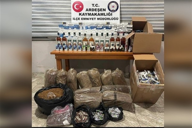 Rize'de 2 bin 880 paket kaçak sigara ele geçirildi