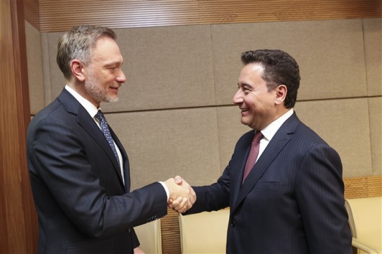 Almanya Federal Maliye Bakanı Lindner'den DEVA Partisi Genel Başkanı Babacan'a ziyaret