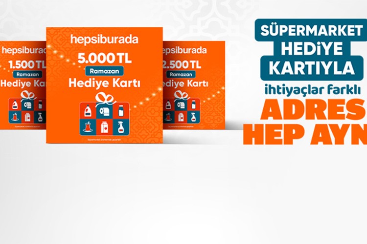 Hepsiburada'dan Ramazan'a Özel Hediye Kartları