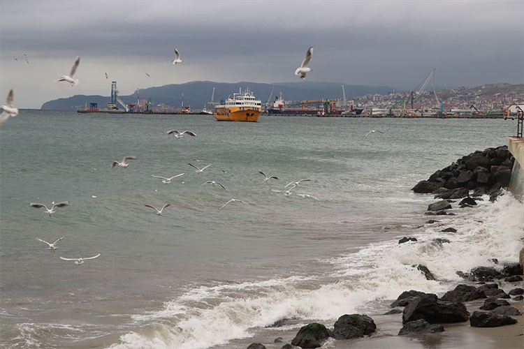 Tekirdağ'da deniz ulaşımına poyraz engeli