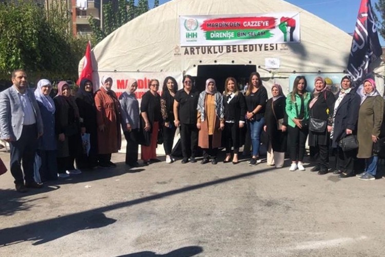 Mardin'de Filistin'e destek konvoyu düzenlendi