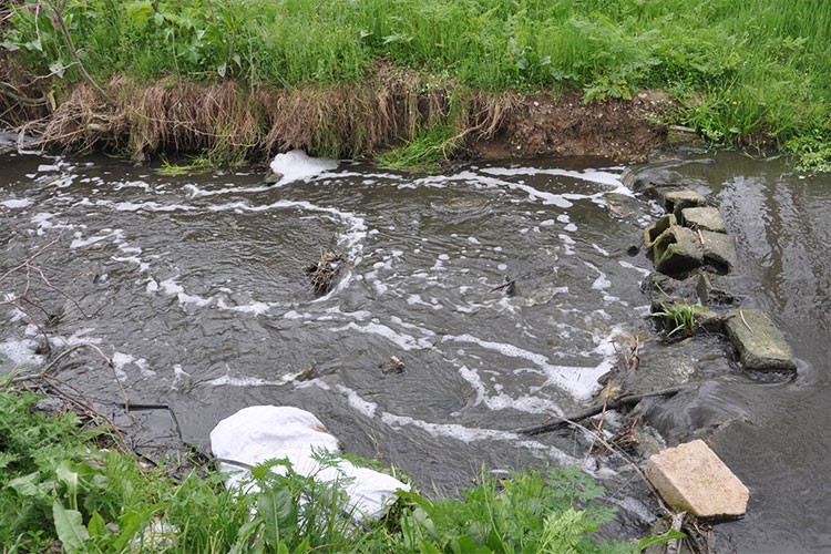 Kırklareli'nde kirlenen Saranlı Deresi'nin rengi değişti
