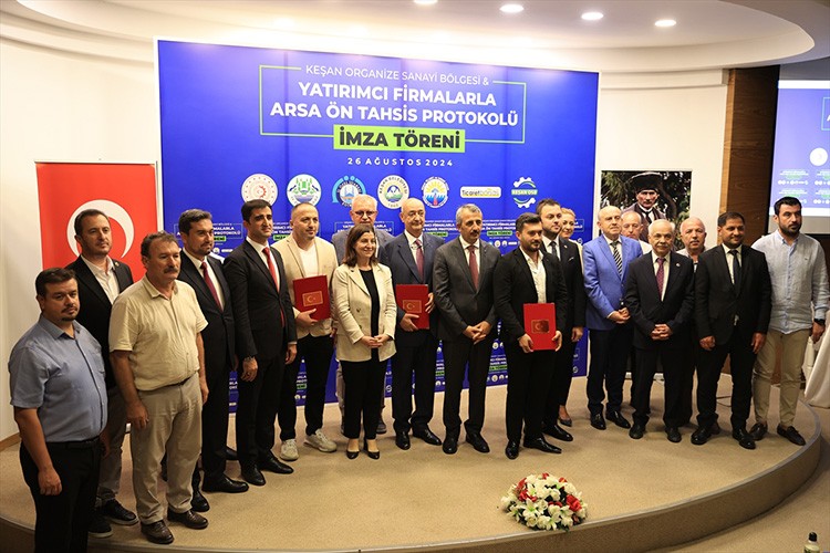 Keşan OSB'de yatırımcıların arsa ön tahsisleri yapıldı