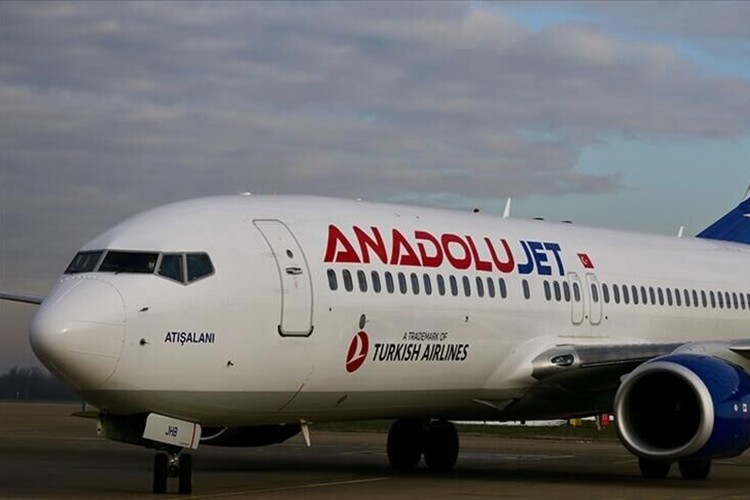 Uçak kuş sürüsüne çarptı