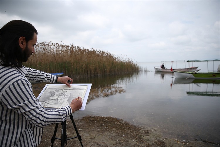 Adem amca ile Yaren leyleği resmetti