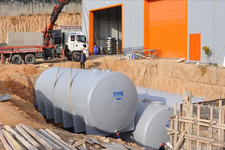 Karmod, öğrenci yurduna yağmur suyu hasadı deposu üretti