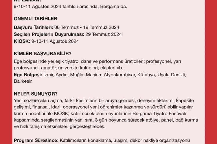 KİOSK Performatif Showcase, Bergama'da bu yıl ilk kez düzenleniyor!