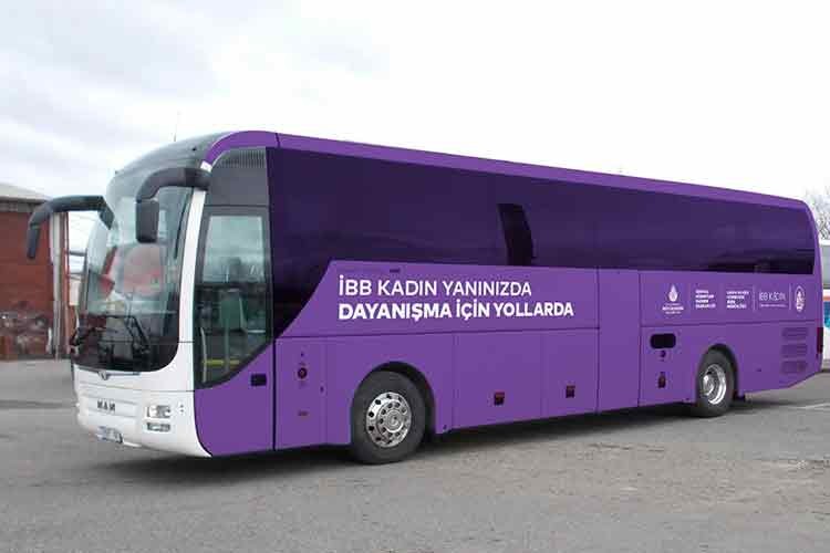 Mor Otobüs Hatay'da