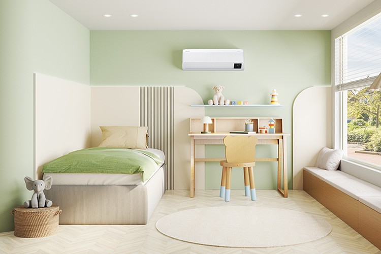 Samsung WindFree™ Premium Plus Klima ile yaz aylarında çocuklarınız klima rüzgârına ve sesine maruz kalmadan rahatça uyuyacak