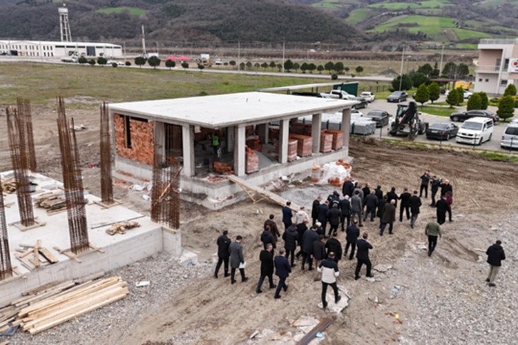 Bafra OSB'de hizmet binaları yükseliyor