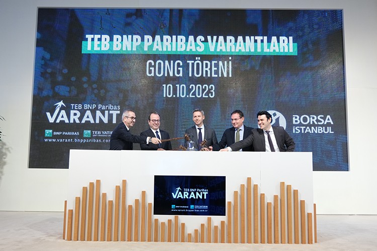 Gong, TEB BNP Paribas varantları için çaldı