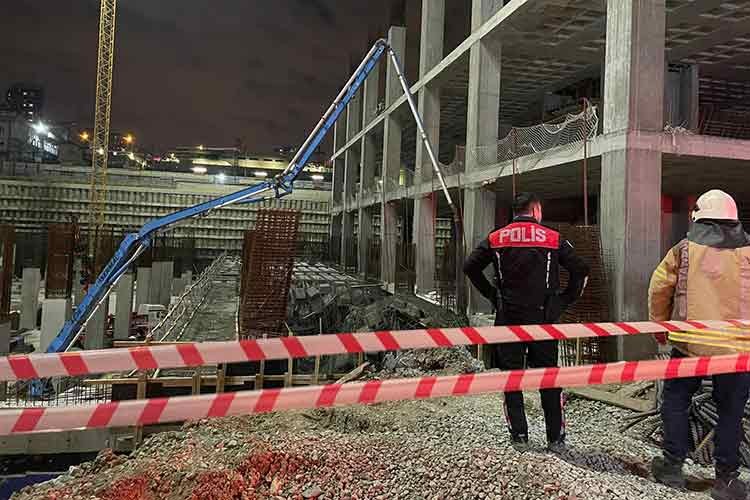 Avcılar'da inşaat alanında çökme, 5 işçi göçük altında kaldı