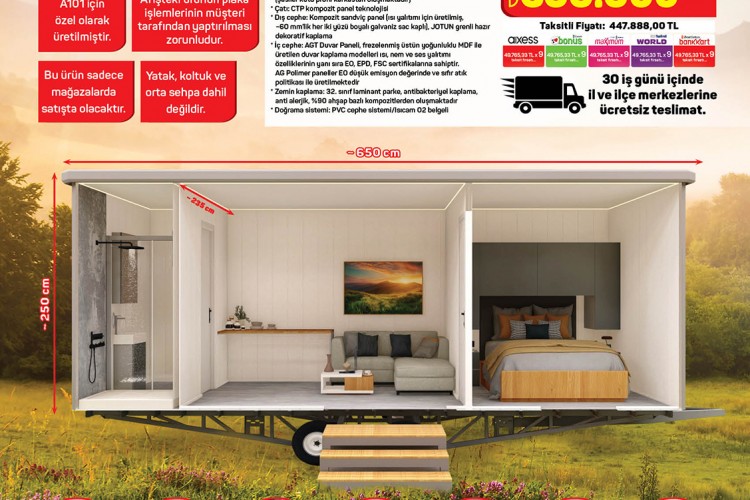 A101'e 6 Haziran'da Yeniden Tiny House Geliyor