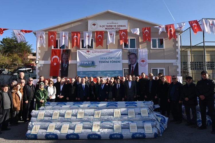 Şile'de sera örtüsü temin töreni düzenlendi