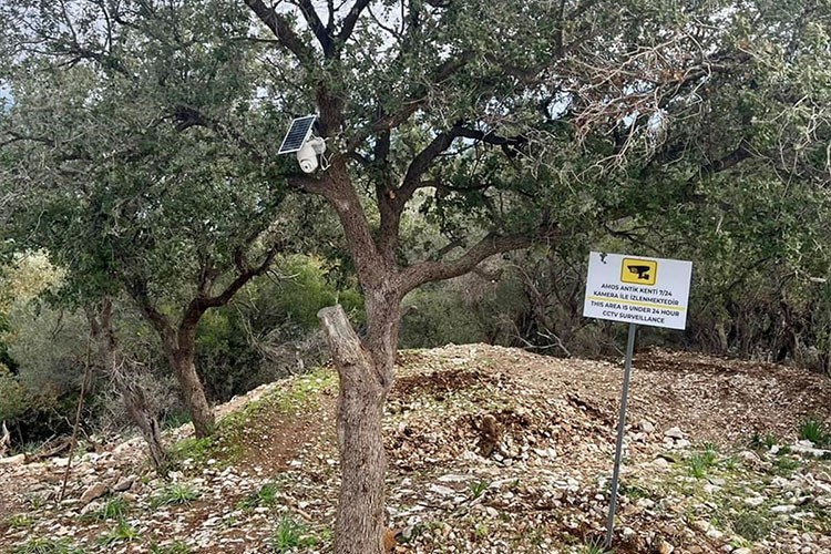 Amos Antik Kenti'ne güvenlik kamerası ve fotokapan kuruldu