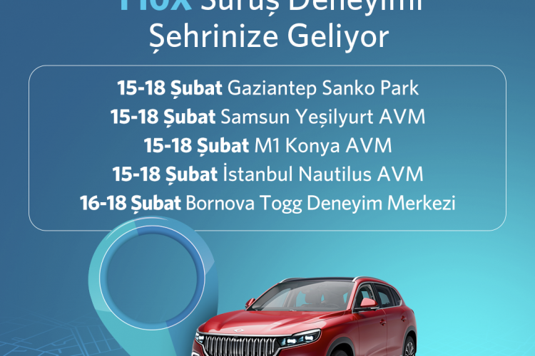 Togg T10X test günleri yeni şehirlerle sürüyor