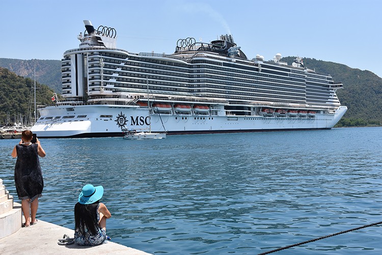 "MSC Seaview" sezon hazırlığı için Marmaris'te