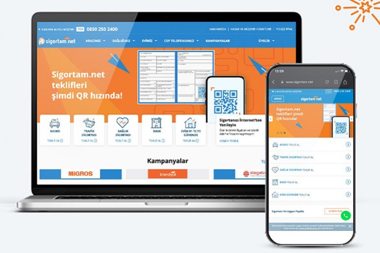 Sigortam.net en çok ziyaret edilen sigorta platformu