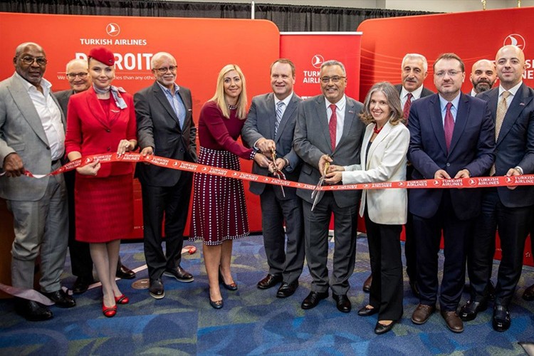 THY'nin Detroit'e direkt uçuşları başladı