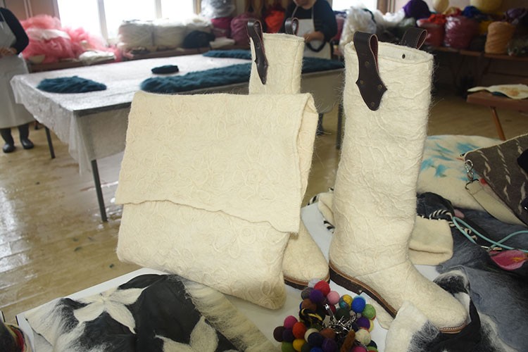 Giresunlu kadınlar koyun yünlerini ekonomiye kazandırıyor