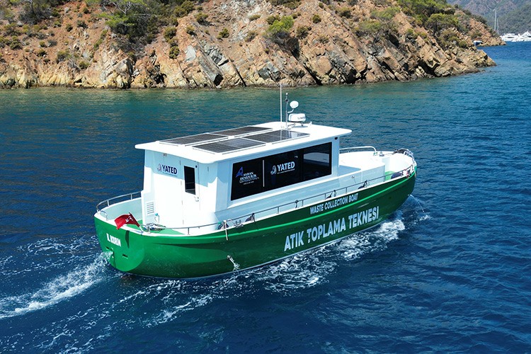 'YATED-1' sıvı atık toplama çalışmalarına Göcek'te devam ediyor