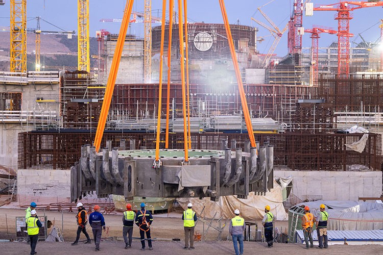 Akkuyu NGS'nin 4'üncü ünitesinde konsol kirişi kuruldu