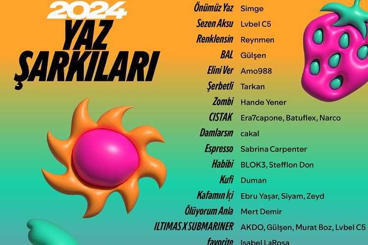 İşte Türkiye'de 2024 yazına damga vuracak şarkılar ve trendler