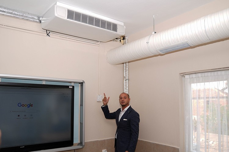 Kırsal okulda çevre dostu iklimlendirme sistemi