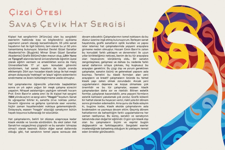 Hat sanatının en güzel örnekleri sergileniypr