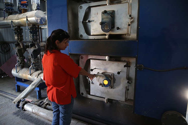 Fabrikanın talaşı enerji olarak geri dönüyor