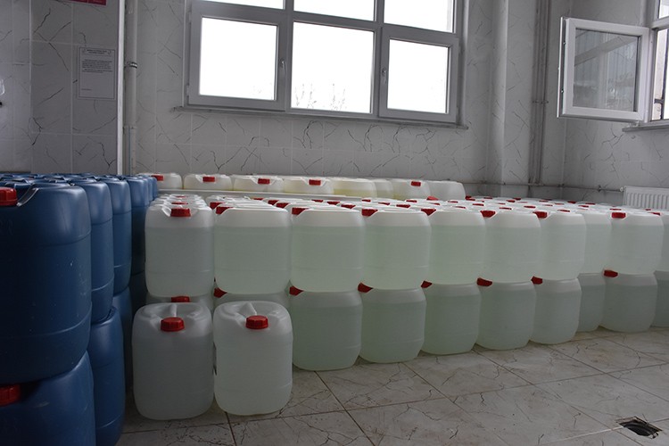 1 ayda 200 bin litre dezenfektan