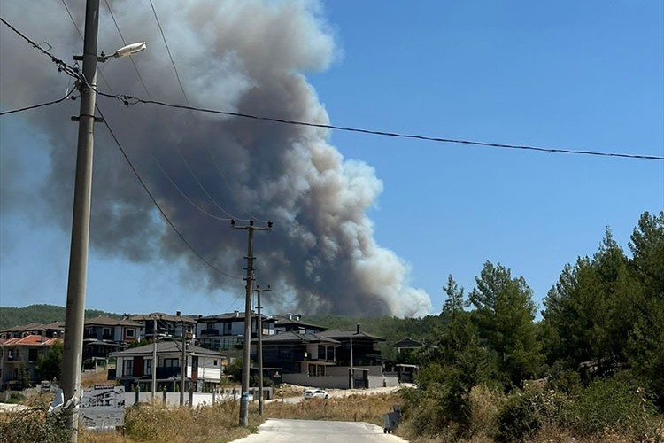 Muğla'nın Menteşe ve Yatağan ilçelerinde orman yangını çıktı