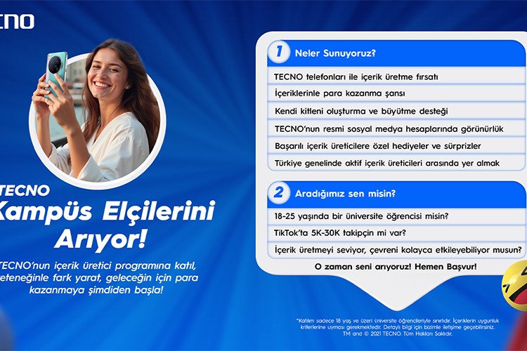 TECNO kampüs elçilerini arıyor