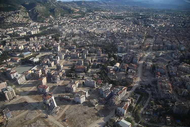 Hatay'da yıkımın boyutu havadan görüntülendi