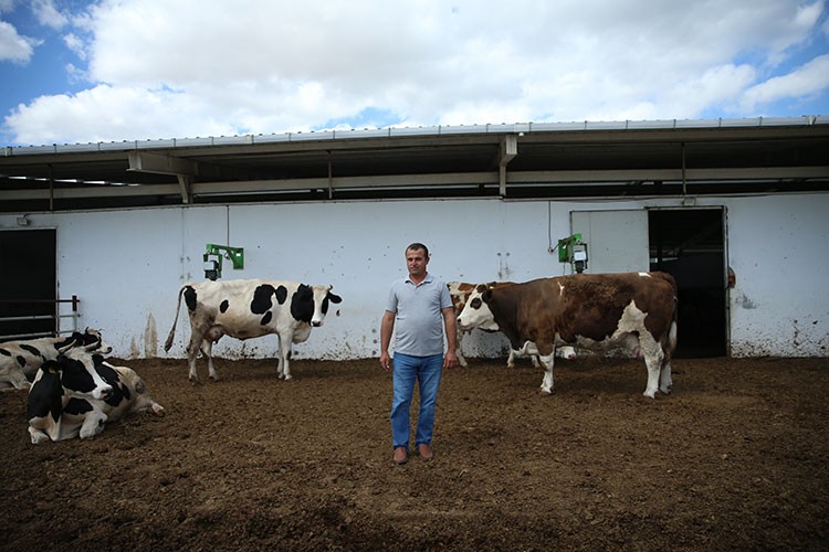 Kurduğu modern tesiste süt üretiyor