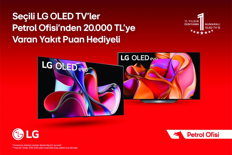 Seçili LG OLED TV'ler Petrol Ofisi'nden 20.000 TL'ye Varan Yakıt Puan Hediyeli