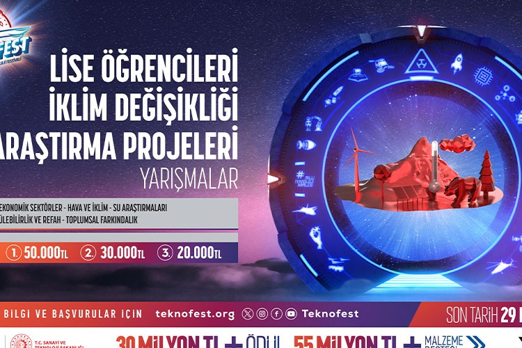 Lise Öğrencileri İklim Değişikliği Araştırma Projeleri Yarışması Başvuruları Devam Ediyor