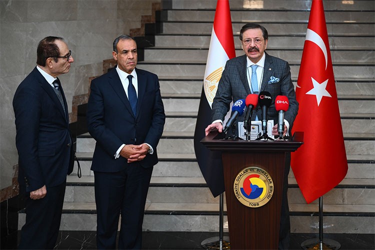 TOBB Başkanı Hisarcıklıoğlu, Mısır Dışişleri Bakanı Abdulati'yi ağırladı